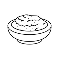 salsa mexican cuisine line icon vector. salsa mexican cuisine sign. isolated contour symbol black illustration