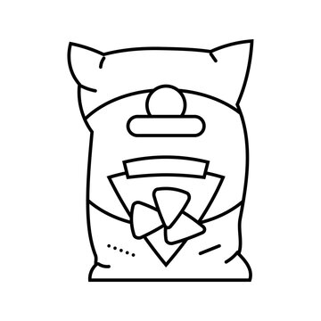 recommend clip art: tortilla chips mexican cuisine line icon vector. tortilla chips mexican cuisine sign. isolated contour symbol black illustration