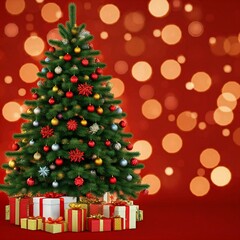 Obraz premium christmas tree with gifts