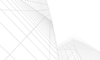 Fototapeta premium Modern architecture 3d illustration