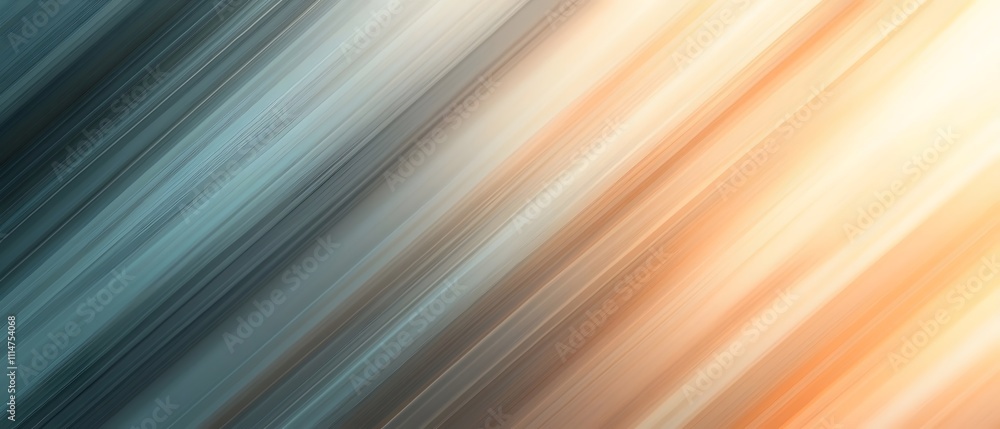 Poster abstract image featuring dynamic streaks of color ranging from cool blues to warm oranges, creating 