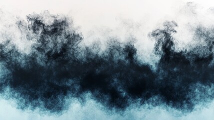 Fototapeta premium Dark Blue Smoke Cloud Abstract Background - Moody Atmospheric Texture