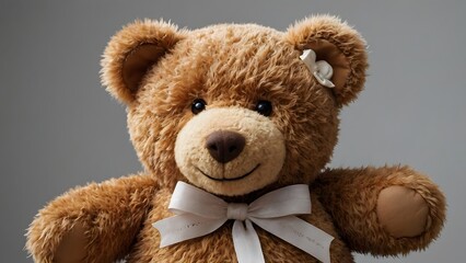 Obraz premium Elegant Brown Bear Plush Companion