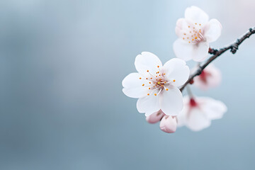 Fototapeta premium Cherry Blossom in Japanese Park Blooming - Beautiful Spring Scene with Vibrant Pink Flowers and Serene Park Setting