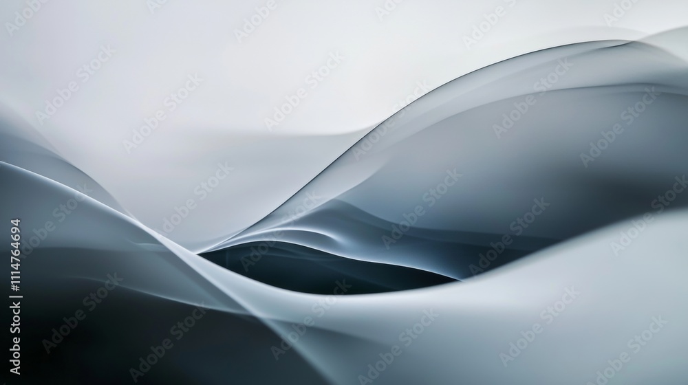 Poster smooth curves of smoke creating a dynamic and elegant abstract composition, ideal for backgrounds an