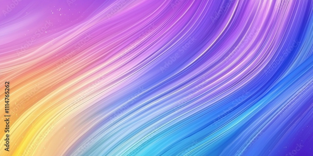 Aufkleber smooth diagonal lines in vibrant colors blend together, creating an abstract flowing background with