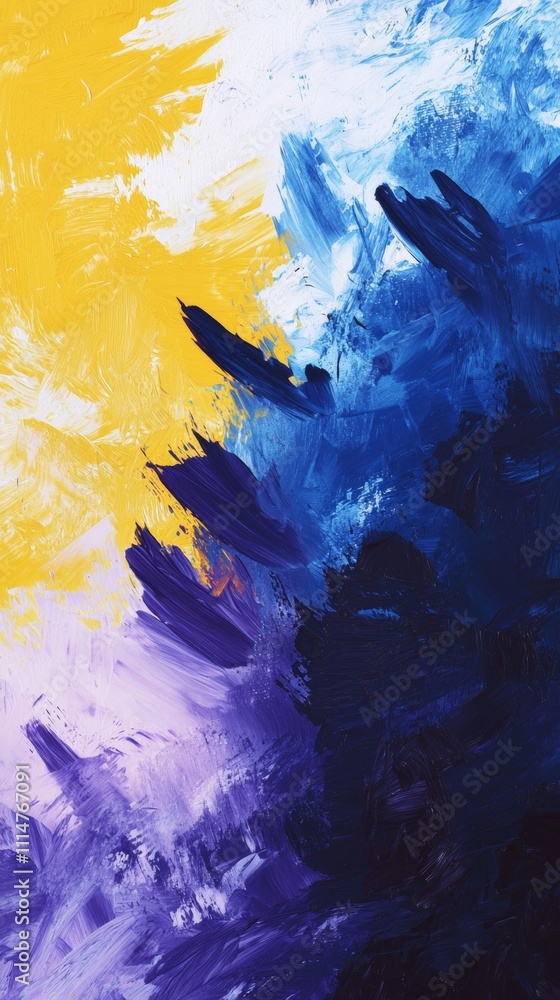 Aufkleber vibrant colors blending harmoniously, creating an abstract painting background filled with visible b