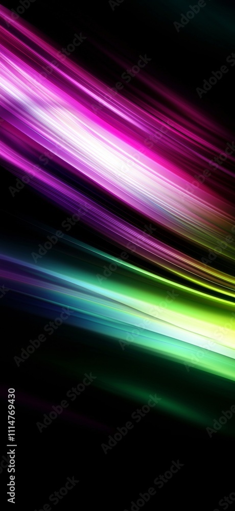 Aufkleber vibrant light trails streak across a dark backdrop, forming a dynamic and colorful abstract composit