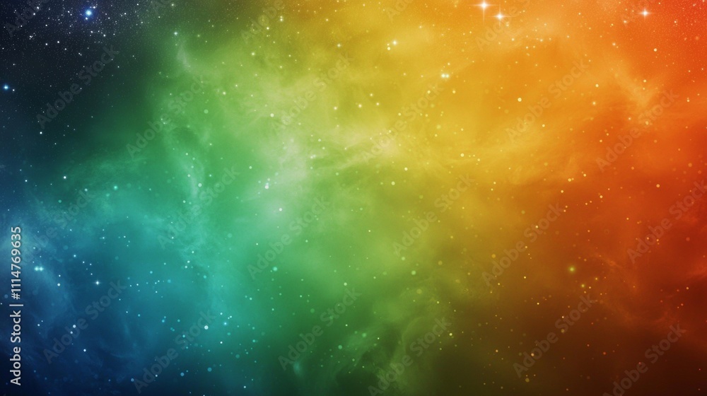 Poster nebulae and stars creating a breathtaking cosmic scene, showcasing vibrant colors and intricate patt