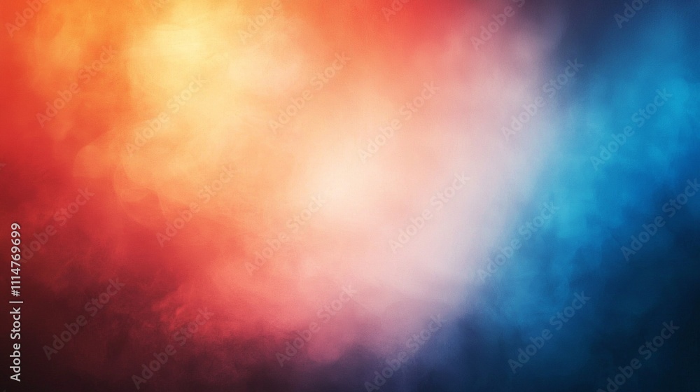 Poster abstract smoke texture background with vibrant colors blending seamlessly from red and orange to blu
