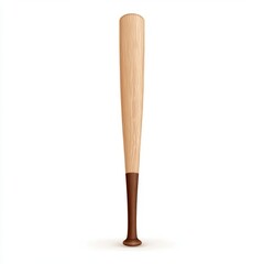 Obraz premium a baseball bat clipart, wooden texture, brown vector design, isolated on white background