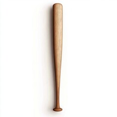 Obraz premium a baseball bat clipart, wooden texture, brown vector design, isolated on white background