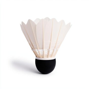 recommend clip art: a badminton shuttlecock clipart, clean outline, white and black, isolated on white background