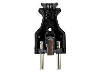 Internal View of Black Electrical Plug