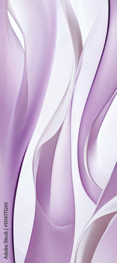 Aufkleber smooth, elegant purple and white abstract waves create a visually appealing design, flowing graceful