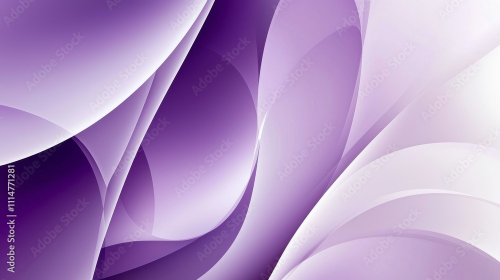 Aufkleber intertwining smooth purple and white abstract waves create a dynamic and flowing design, exuding a v