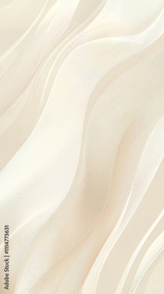 Poster smooth, flowing lines create elegant waves in this abstract beige background, offering a sense of ge