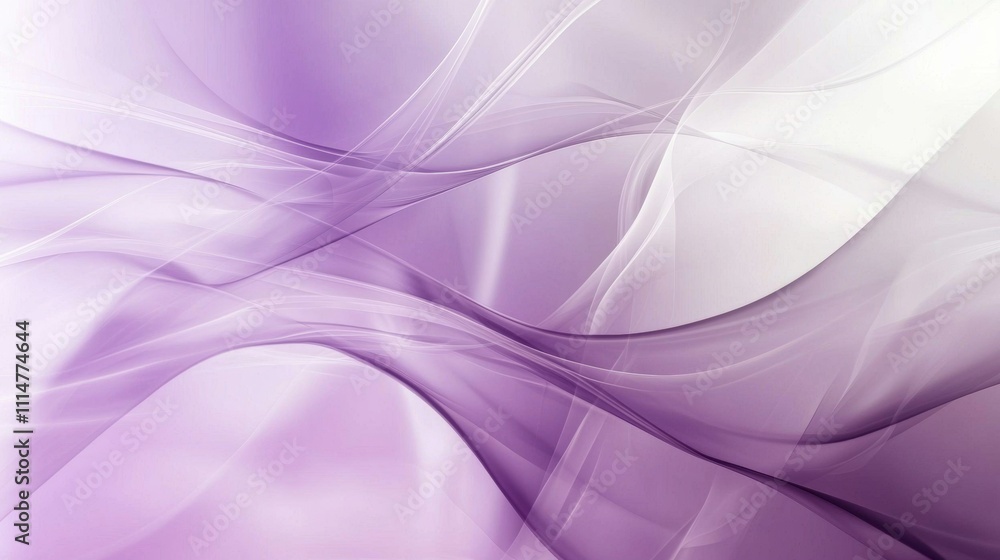 Poster smooth elegant purple and white gradient background with flowing lines creating a gentle wave effect