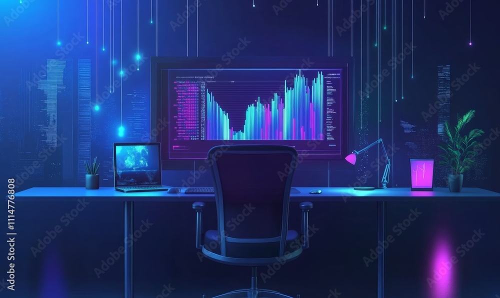 Poster concept for big data and deep machine learning. technology for business internet.