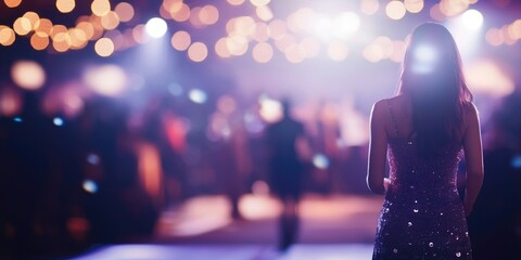 Fototapeta premium abstract blurred event with people for background