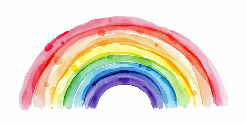 Obraz premium Illustration of watercolor rainbow