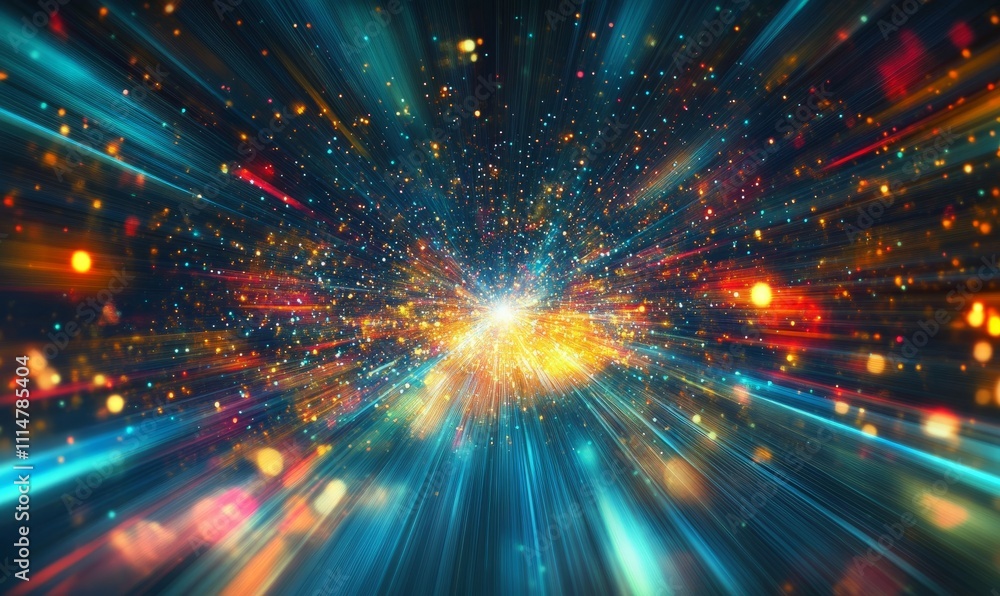 Aufkleber dive into a world of blurred boundaries and endless possibilities with a defocused background image 