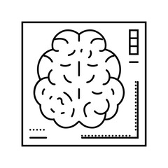 functional mri neuroscience neurology line icon vector. functional mri neuroscience neurology sign. isolated contour symbol black illustration