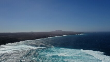 salines et plage de Janubio &agrave; Lanzarote, canaries, Espagne	