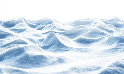 It is a beautiful snowdrift isolated on a white background. Background of winter snow.
