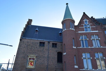 Obraz premium The Gevangenpoort (Prisoner's Gate) is a former gate and medieval prison on the Buitenhof in The Hague, Netherlands. 