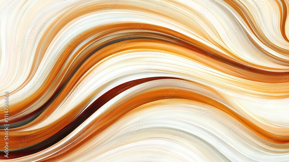Poster a close-up of an orange against a white background features a wavy pattern at its base