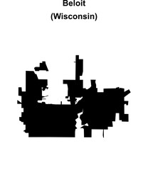 Beloit (Wisconsin) blank outline map