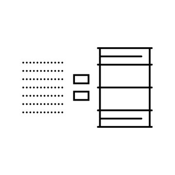 barrel of oil equivalent boe line icon vector. barrel of oil equivalent boe sign. isolated contour symbol black illustration