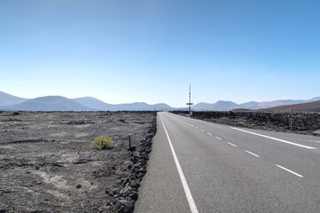 volcans du parc national de Timanfaya sur l'&icirc;le de Lanzarote aux canaries en Espagne