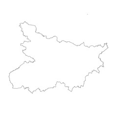 Obraz premium Bihar state blank outline map