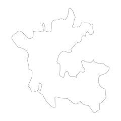 Fototapeta premium Dadra and Nagar Haveli state blank outline map