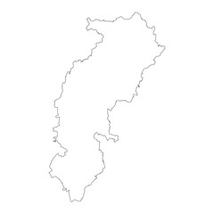 Fototapeta premium Chhattisgarh state blank outline map