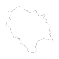 Himachal Pradesh state blank outline map