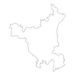 Fototapeta premium Haryana state blank outline map