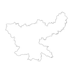 Obraz premium Jharkhand state blank outline map