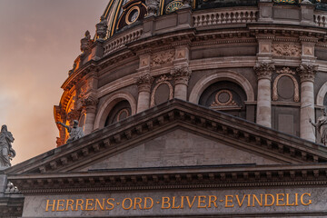 Obraz premium Beautiful Frederik's Church in Copenhagen