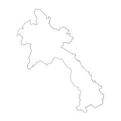 Obraz premium Laos blank outline map