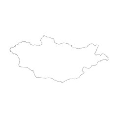 Mongolia blank outline map