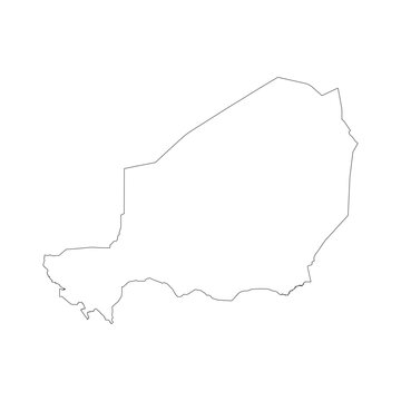 recommend clip art: Niger blank outline map