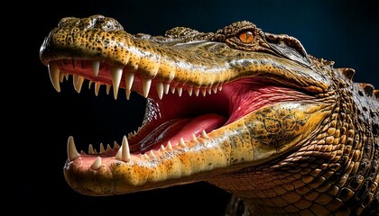 Obraz premium Mouth of a huge crocodile
