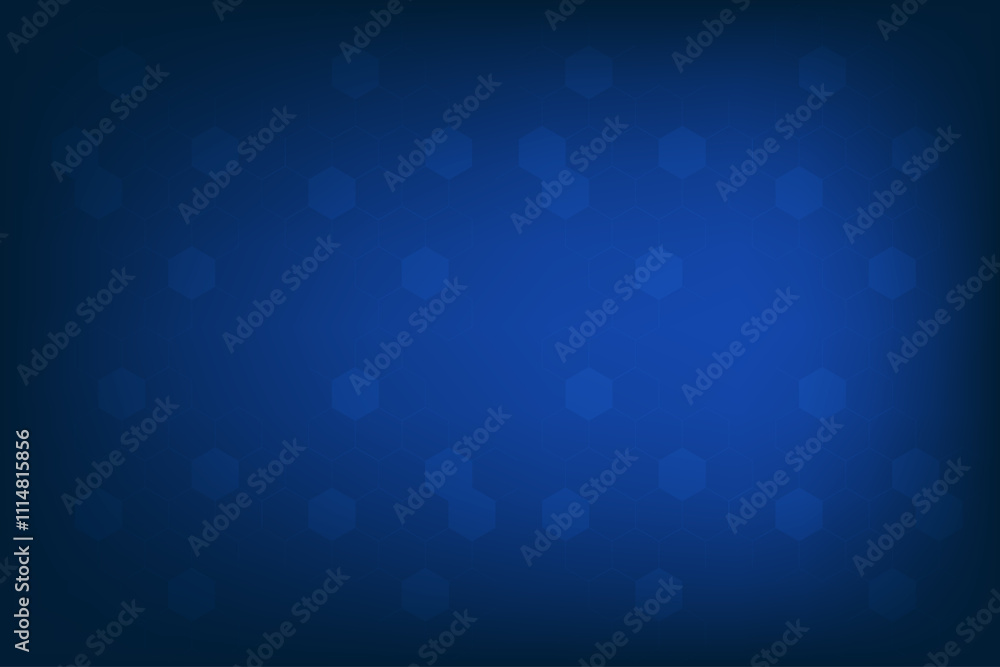 Aufkleber light blue technology background with connected hexagon. free space template with blank area for cre