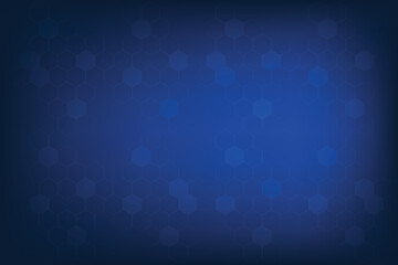 Light Blue technology background with connected hexagon. Free Space template with blank area for creative and design. Hex shape in stroke and fill in back.