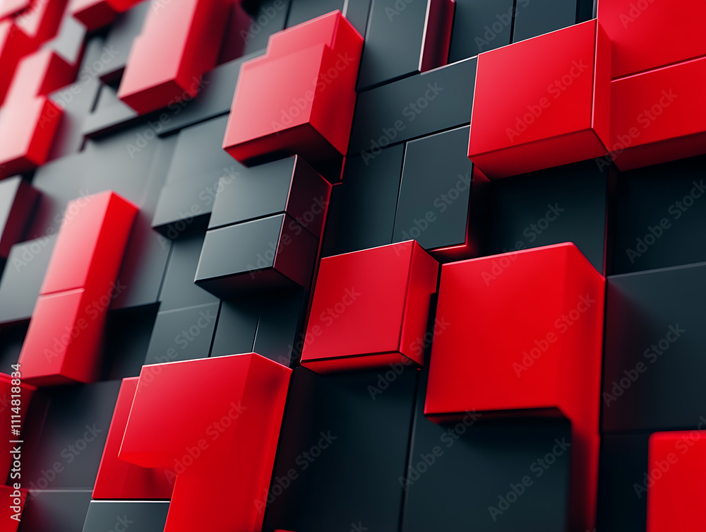Poster modern abstract digital 3d background, copy space