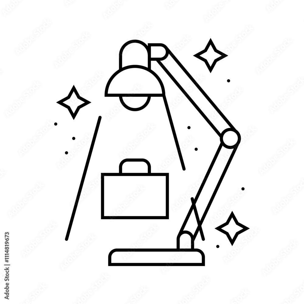 Poster deep work time management line icon vector. deep work time management sign. isolated contour symbol 