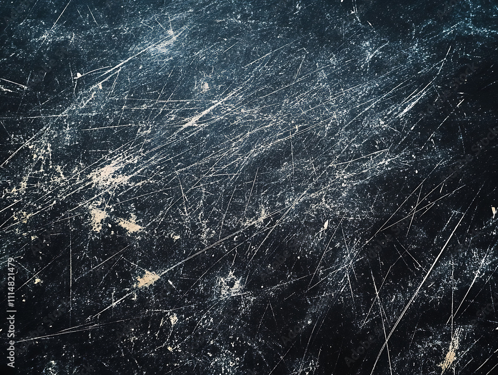 Poster dust and scratches on black surface, abstract background, texture layer for photo editor, old grunge